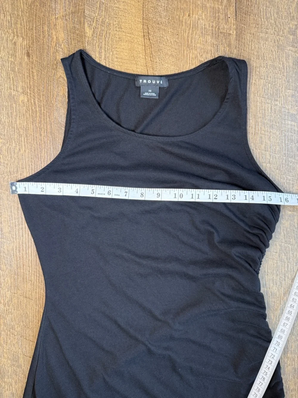 Trouvé Nordstrom Women’s Black Ruched Dress Size X-Small - Picture 5 of 9